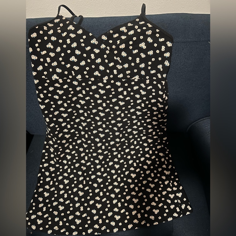 Aero Floral Black and White Dress